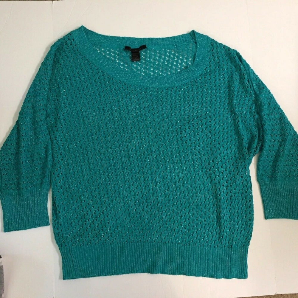 Ashley Stewart 26 Turquoise w/Silver Specks Raglan